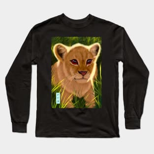 Lion Cub - Black Long Sleeve T-Shirt